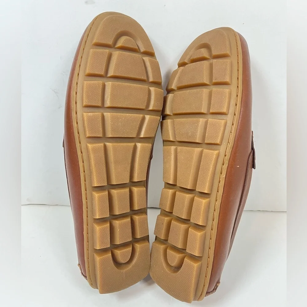 Coach Men's Brown Signature Driver Loafer Shoes 7D